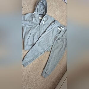 Polo RalphLoren  Gray Hoodie and Sweatpants Set. Xl